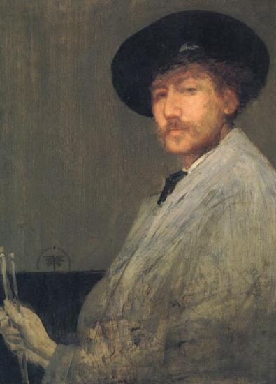 James Abbott McNeil Whistler Arrangement in Grey:Portrait of the Painter Sweden oil painting art